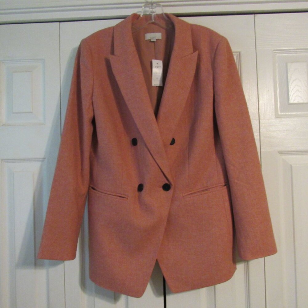 Ann Taylor Loft Double Breasted Wool Blazer